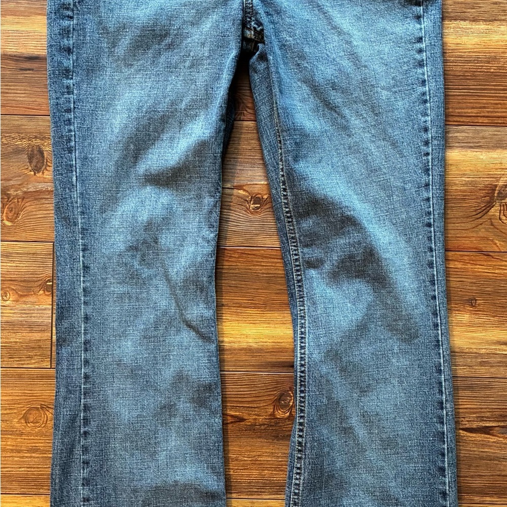 Y2K Old Navy Boot Cut Low Rise Jeans Size 10 Regular Stretch Medium Wash 2005 - Picture 2 of 13